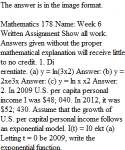 Week 6 Written Assignment